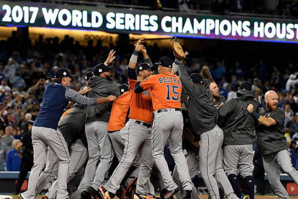 Houston Astros celebrating