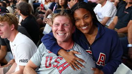 Hunter Woodhall and tara Davis-Woodhall