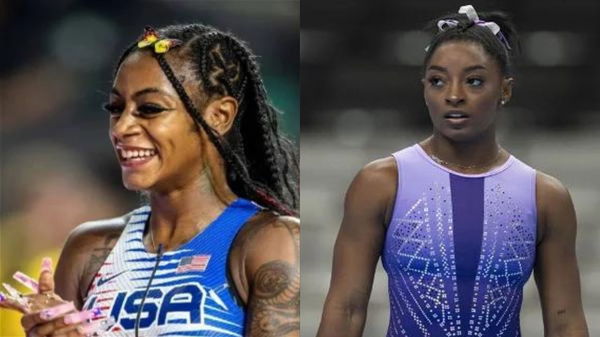 Simone Biles and Shacarri Richardson