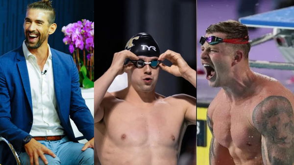 Michael Phelps, Adam Peaty, and Nic Fink