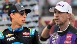 Carson Hocevar and Denny Hamlin