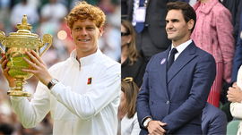 Roger Federer and Jannik Sinner