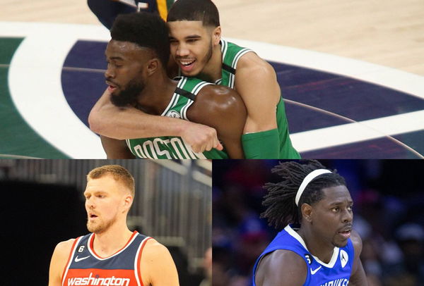 Kristaps Porzingis, Jrue Holiday, Jaylen Brown, Jayson Tatum