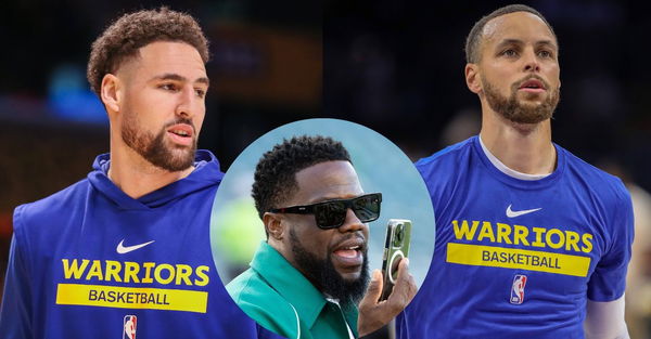 Kevin Hart, Klay Thompson, Stephen Curry