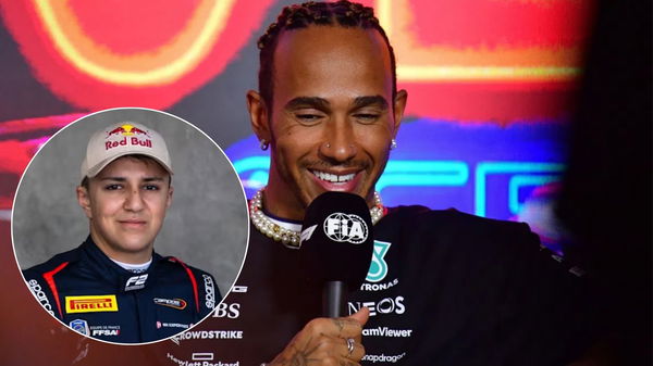 Isack Hadjar (L) &#8211; Lewis Hamilton (R)