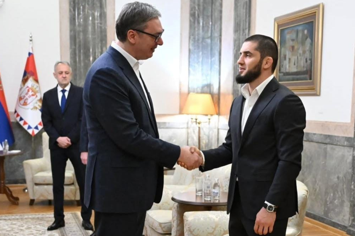 Islam Makhachev Gifts Prized Memento to Serbian President Amid European MMA Expansion Buzz