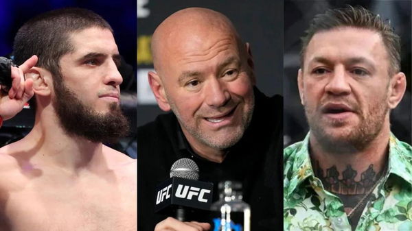 Islam Makhachev, Dana White and Conor McGregor