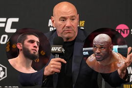 Islam Makhachev, Kamaru Usman, Dana White