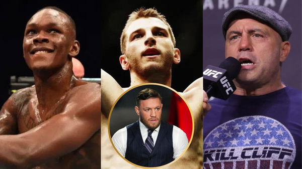 Israel Adesanya, Dan Hooker, Joe Rogan and Conor McGregor