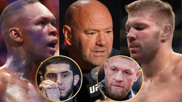 Israel Adesanya, Dana White, Dricus du Plessis, Islam Makhachev and Conor McGregor