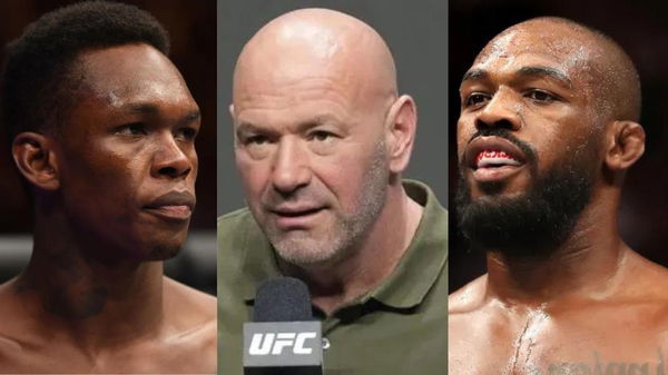 Israel Adesanya, Dana White and Jon Jones