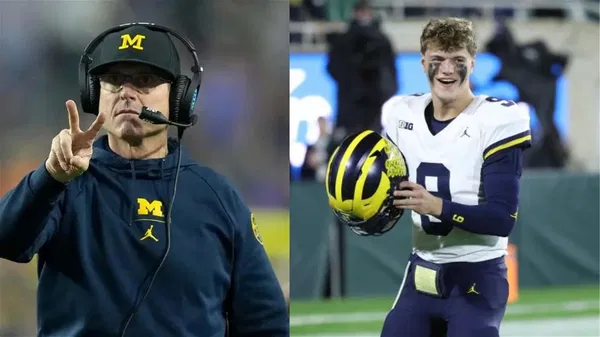 JIm Harbaugh and JJ McCarthy