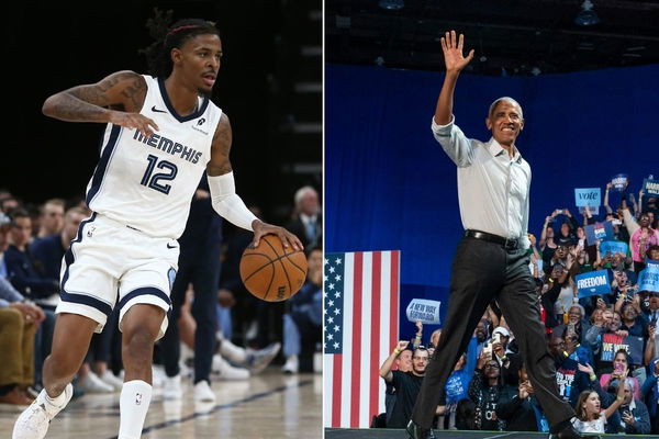 Ja Morant (L) Barack Obama (R)