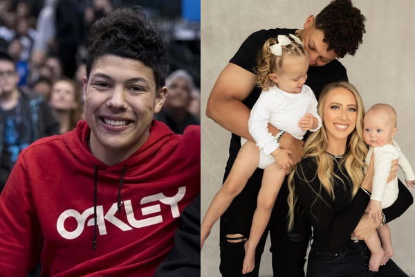 Jackson Mahomes Patrick-Brittany with the babies