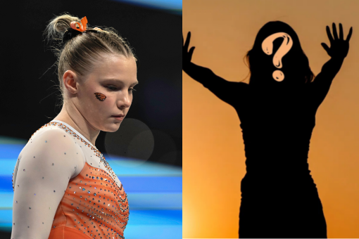 Jade Carey and silhouette