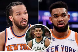 Jalen Brunson, Karl-Anthony Towns, Giannis Antetokounmpo