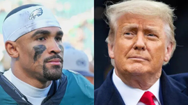 Jalen Hurts and Donald Trump