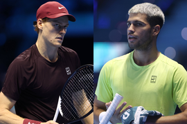 Jannik Sinner and Carlos Alcaraz at the Nitto ATP Finals