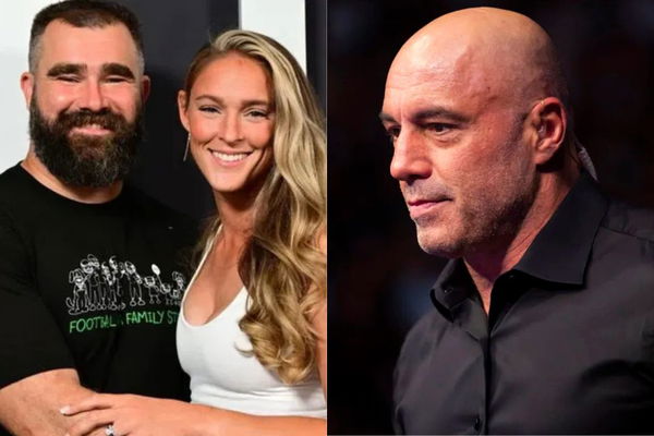 Jason Kelce, Kylie Kelce and Joe Rogan