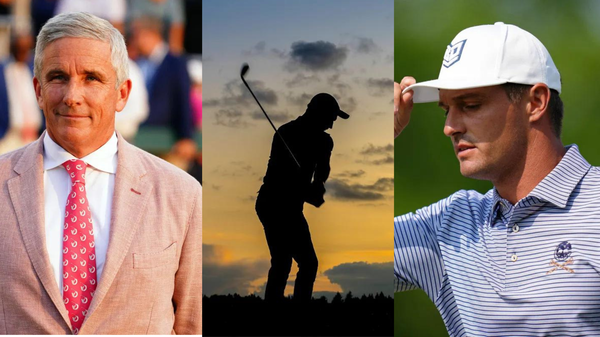 Jay Monahan Bryson DeChambeau Golfer Silhouette Collage