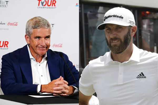 Jay Monahan and Dustin Johnson