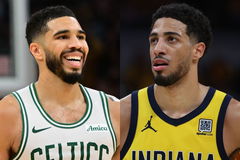 Jayson Tatum and Tyrese Haliburton
