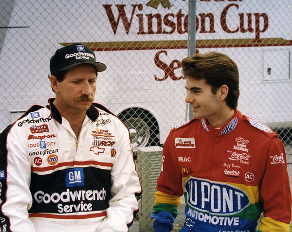 Dale Earnhardt and Jeff Gordon