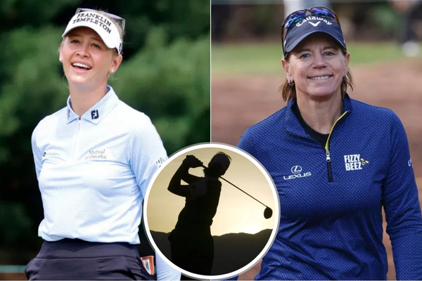 Jessica Korda Annika Sorenstam Female golfer silhouette collage