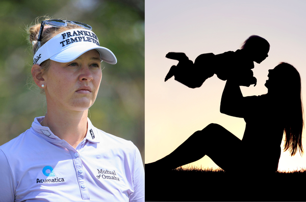 Jessica Korda and mother-baby silhouette