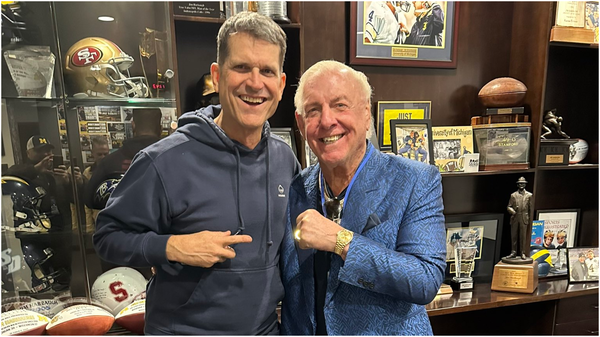 Jim Harbaugh and Ric Flair