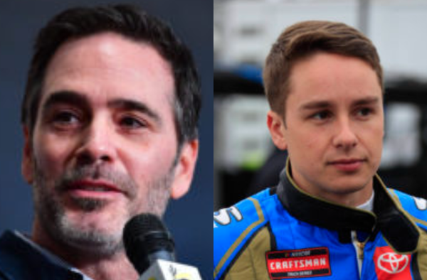 Jimmie Johnson and Christopher Bell