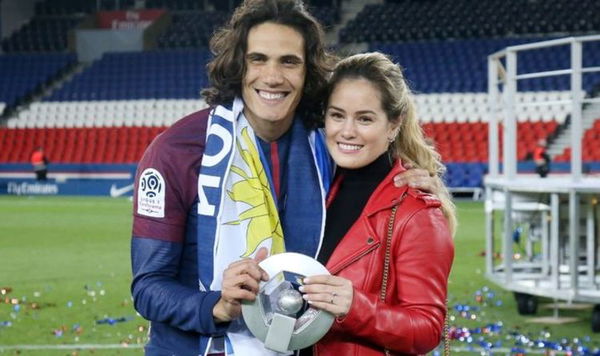 Jocelyn Burgardt and Edinson Cavani