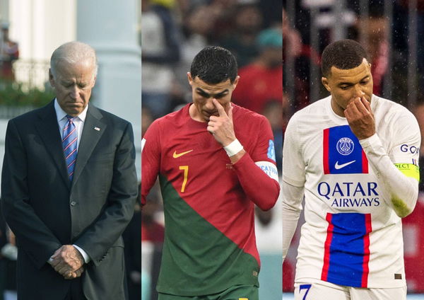 Joe Biden Cristiano Ronaldo and Kylian Mbappe