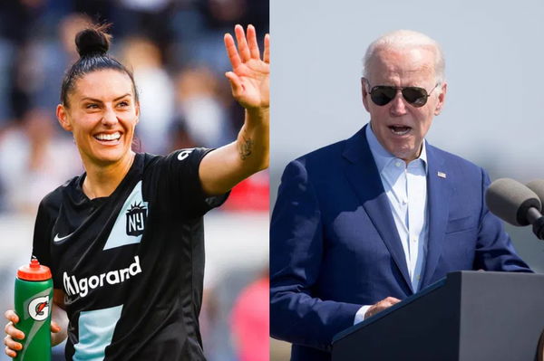 Joe Biden and Ali Krieger