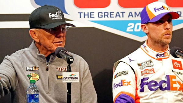 Joe Gibbs and Denny Hamlin