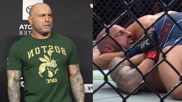 Joe Rogan and Alexander Volkanovski in choke