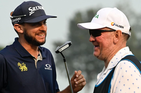 John Catlin and caddie Barry Cornwall