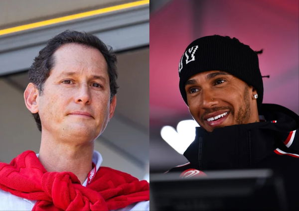 John Elkann and Lewis Hamilton