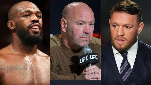 Jon Jones, Dana White and Conor McGregor