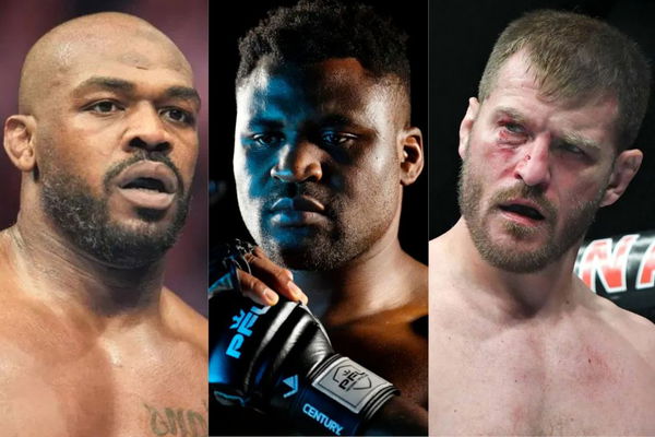 Jon Jones, Francis Ngannou and Stipe Miocic