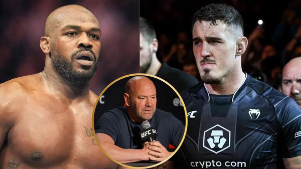 Jon Jones, Tom Aspinall and Dana White