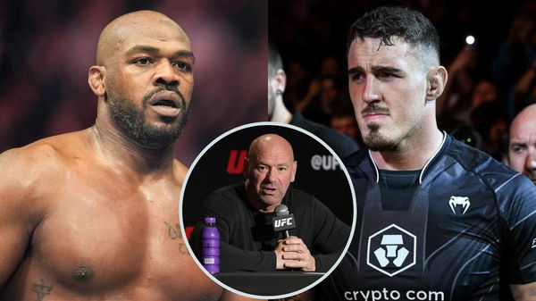 Jon Jones, Tom Aspinall and Dana White