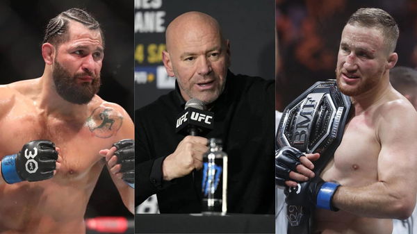 Jorge Masvidal, Dana White and Justin Gaethje