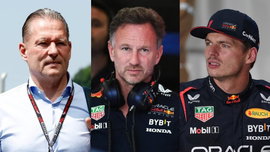 Jos Verstappen, Christian Horner, and Max Verstappen