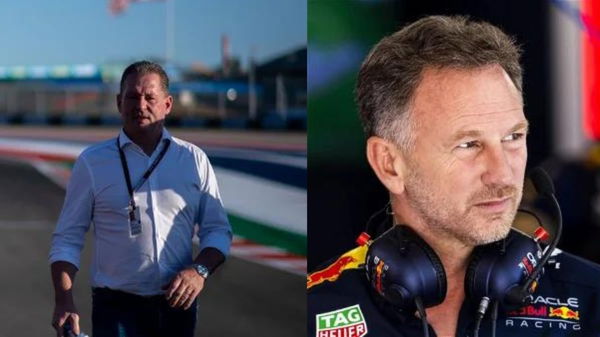 Jos Verstappen and Christian Horner