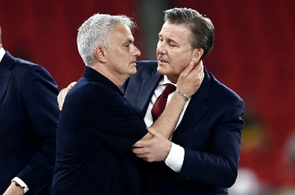 Jose Mourinho and Dan Friedkin AS Roma