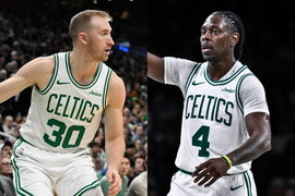 Jrue Holiday and Sam Hauser