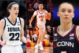 JuJu Watkins Caitlin Clark and Paige Bueckers