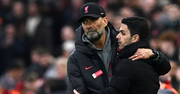 Jurgen Klopp and Mikel Arteta