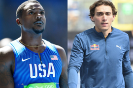 Justin Gatlin and Mondo Duplantis